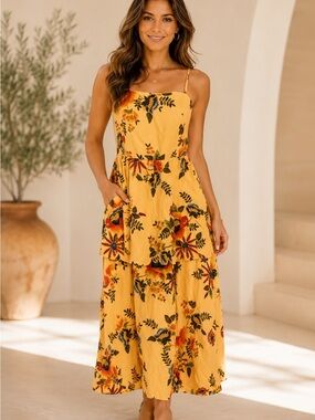knee length dresses for ladies Red Tropical Cross Stitch Embroidered Euroflax™ Premium Linen Midi Dre –  FARM Rio